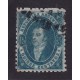 ARGENTINA 1864 GJ 24 RIVADAVIA DE 15 Cts , CON MATASELLO FRANCA MEDOZA TIENE TODO SU DENTADO COMPLETO Y PERFECTO, DE LUJO TOTAL U$ 70